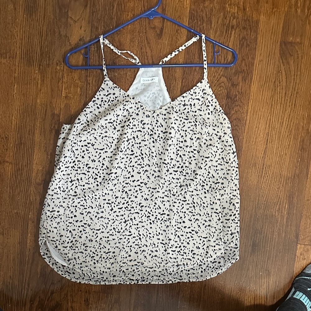 Blush pink Black Spotted Camisole